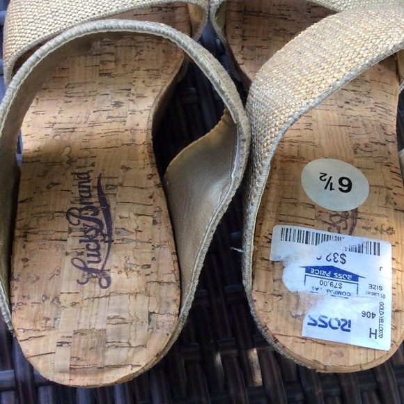 LUCKY BRAND MAGNOLIA CORK WEDGES - Picture 3 of 8